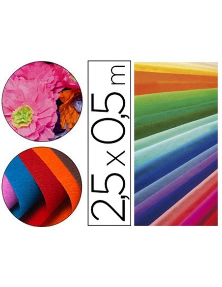 Papier crépon clairefontaine densité crêpage 60% 40g/m2 50cmx2.5m unicolore blanc pochette 10f.