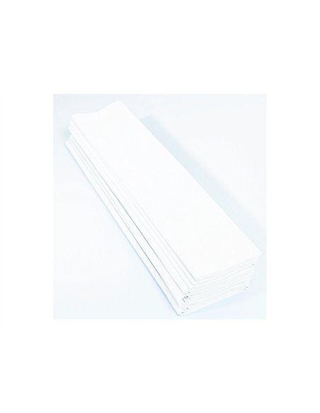 Papier crépon clairefontaine densité crêpage 60% 40g/m2 50cmx2.5m unicolore blanc pochette 10f.