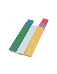 Papier crepon clairefontaine metallise 0,5x2,5m crepage 60% coloris assortis 6 feuilles.