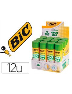 Colle bic ecolutions glue stick - lavable - tube de 36 gr boite de 12.