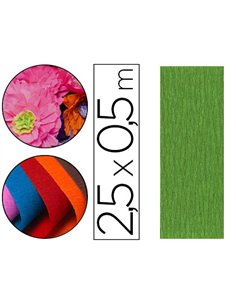 Papier crépon clairefontaine densité crêpage 60% 40g/m2 50cmx2.5m unicolore vert mousse.