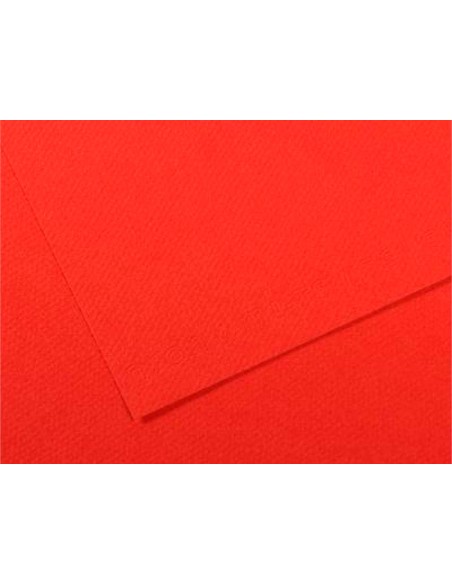 Papier dessin canson feuille mi-teintes n 506 grain gelatine haute teneur coton 160g 50x x65cm unicolore coquelicot