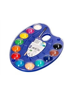 Aquarelle liderpapel avec palette et pinceau inclus 12 coloris assortis. 2