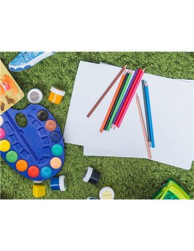 Aquarelle liderpapel avec palette et pinceau inclus 12 coloris assortis.