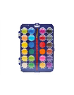 Aquarelle liderpapel avec palette et pinceau inclus 24 coloris assortis.