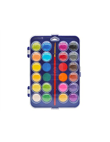 Aquarelle liderpapel avec palette et pinceau inclus 24 coloris assortis.