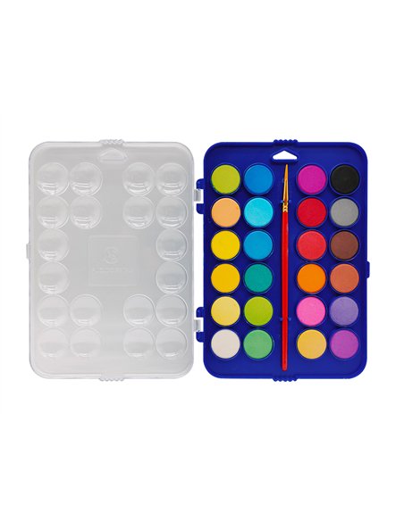 Aquarelle liderpapel avec palette et pinceau inclus 24 coloris assortis.