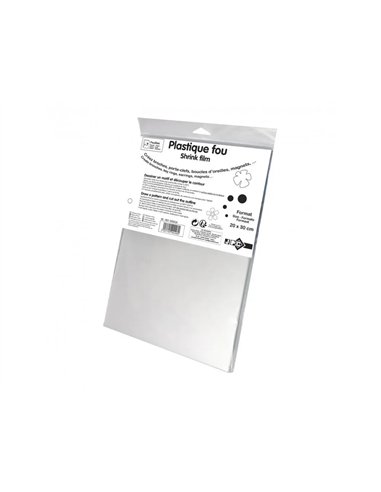 Plastique fou wonday 20x30cm coloris transparent pochette 7 feuilles.