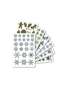 Gommette maildor motifs noel assortis coloris or et argent 550 unites.