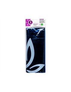 Papier cellophane liderpapel 50x70cm 22g/m2 unicolore bleu brillant sachet 5f. 2