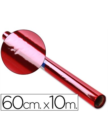 Papier cellophane liderpapel coloris rouge rouleau 0.60x10m.