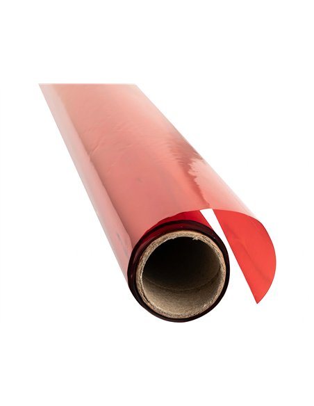 Papier cellophane liderpapel coloris rouge rouleau 0.60x10m.