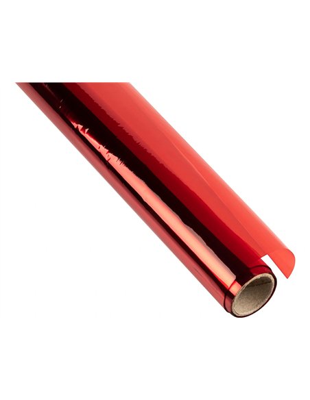 Papier cellophane liderpapel coloris rouge rouleau 0.60x10m.