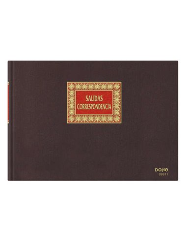 Carnet de notes Dohe Premium relié en tissu - 100 feuilles - Double estampage rouge et or - Papier offset 100 g/m² - Impression 