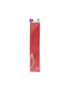 Papier crépon liderpapel 34g/m2 50cmx2.5m unicolore rouge métallisé. 2