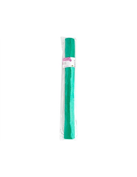 Papier crepon liderpapel rouleau 50cmx2,5m 85gr coloris vert.