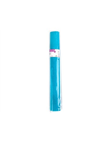 Papier crepon liderpapel rouleau 50cmx2,5m 85gr coloris bleu ciel.