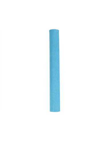 Papier crepon liderpapel rouleau 50cmx2,5m 85gr coloris bleu ciel.