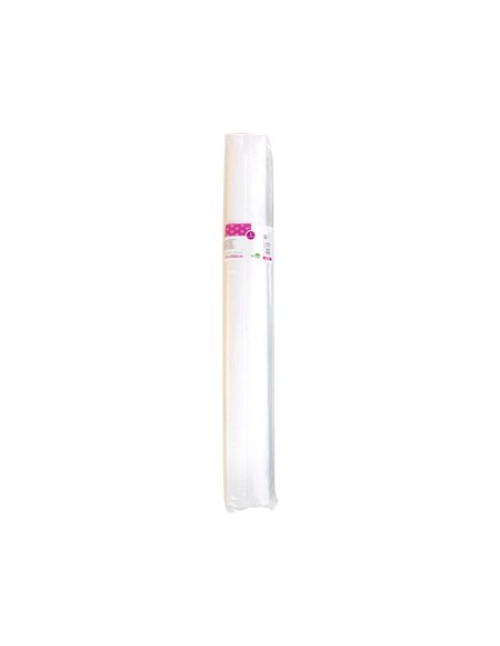 Papier crepon liderpapel rouleau 50cmx2,5m 85gr coloris blanc.