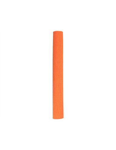 Papier crepon liderpapel rouleau 50cmx2,5m 85gr coloris orange.
