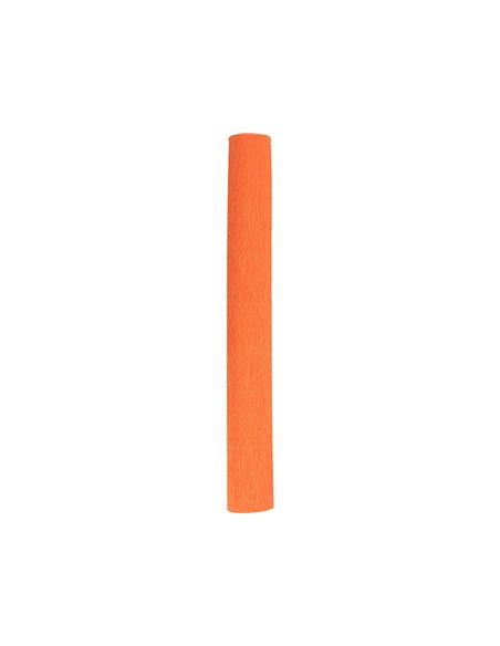 Papier crepon liderpapel rouleau 50cmx2,5m 85gr coloris orange.