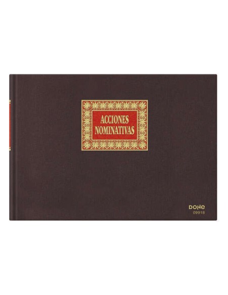 Carnet relié Dohe - 100 feuilles numérotées - Papier offset 100 g/m² - Double estampage rouge et or - Haute définition