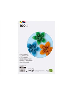 Papier cartonné liderpapel a4 180g/m2 10 coloris assortis paquet 100f. 2