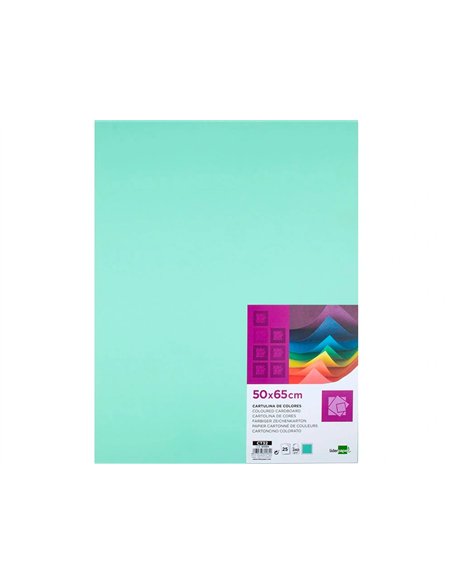 Papier cartonne liderpapel 50x65cm 240gr coloris vert paquet 25 feuilles.