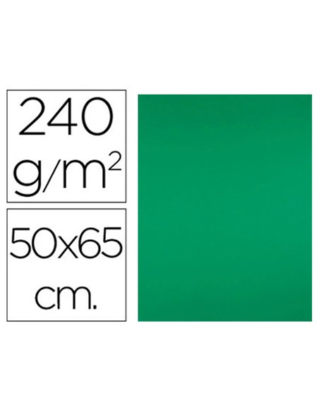 Papier cartonne liderpapel 50x65cm 240gr coloris vert noel paquet 25 feuilles.
