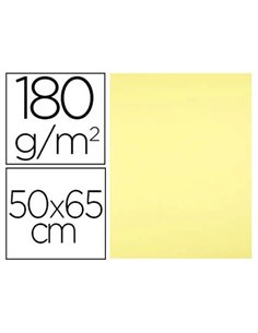 Papier cartonne liderpapel 50x65cm 180gr coloris jaune clair.