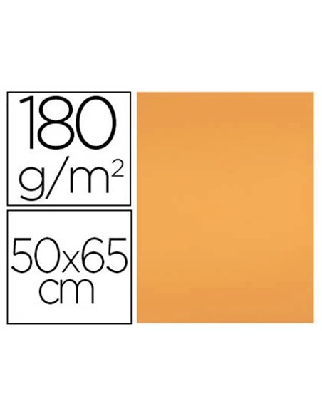 Papier cartonne liderpapel 50x65cm 180gr coloris nectarine.