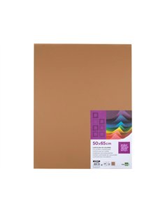 Papier cartonne liderpapel 50x65cm 180gr coloris marron clair paquet 25 feuilles. 2