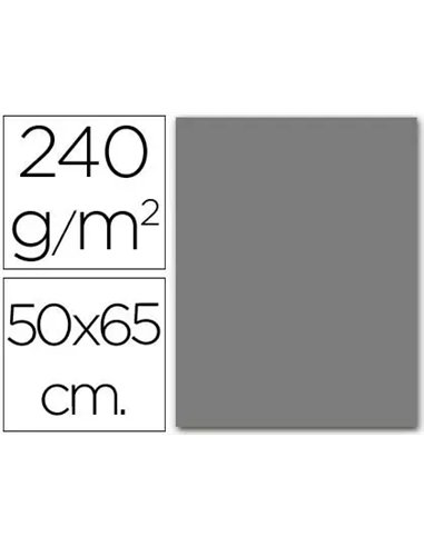 Papier cartonne liderpapel 50x65cm 240gr coloris gris.