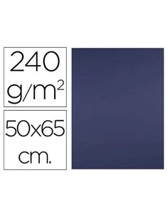 Papier cartonne liderpapel 50x65cm 240gr coloris bleu saphir.