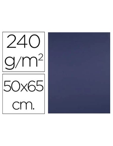 Papier cartonne liderpapel 50x65cm 240gr coloris bleu saphir.