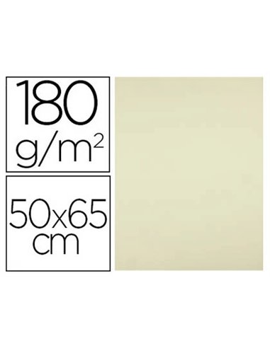 Papier cartonne liderpapel 50x65cm 180gr coloris jaune paquet 25 feuilles.