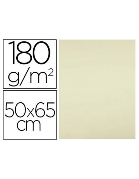 Papier cartonne liderpapel 50x65cm 180gr coloris jaune paquet 25 feuilles.