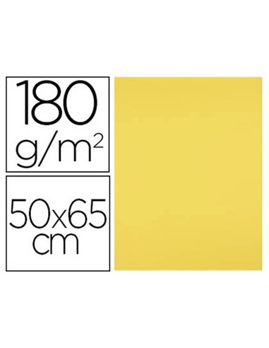 Papier cartonne liderpapel 50x65cm 180gr coloris jaune citron paquet 25 feuilles.