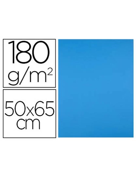 Papier cartonne liderpapel 50x65cm 180gr coloris turquoise paquet 25 feuilles.
