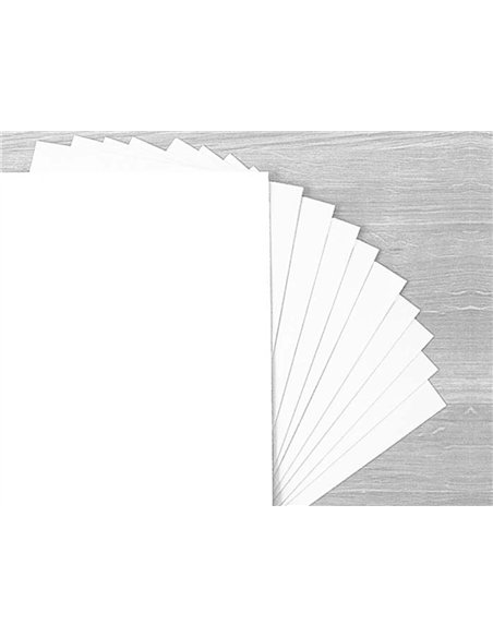 Papier cartonne liderpapel 50x65cm 180gr coloris blanc paquet 25 feuilles.