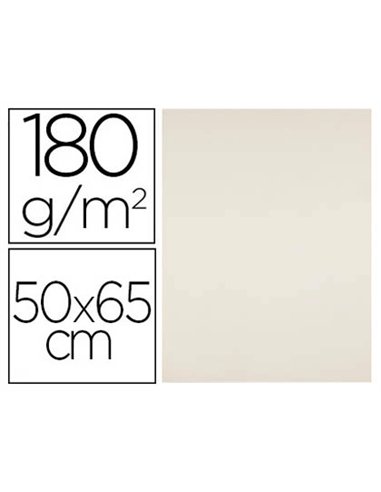 Papier cartonne liderpapel 50x65cm 180gr coloris creme paquet 25 feuilles.