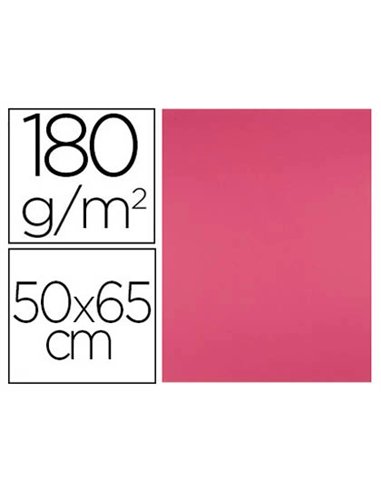 Papier cartonne liderpapel 50x65cm 180gr coloris fuchsia paquet 25 feuilles.