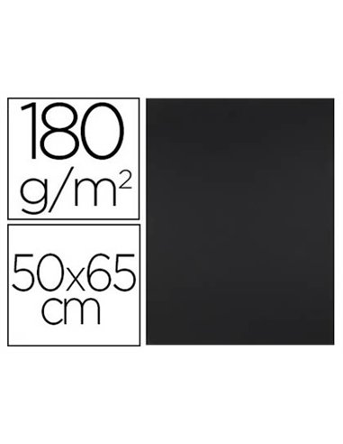Papier cartonne liderpapel 50x65cm 180gr coloris noir paquet 25 feuilles.