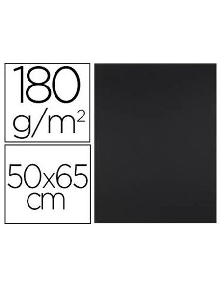 Papier cartonne liderpapel 50x65cm 180gr coloris noir paquet 25 feuilles.