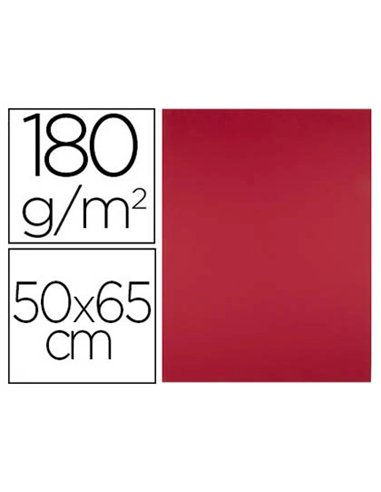 Papier cartonne liderpapel 50x65cm 180gr coloris rouge noel paquet 25 feuilles.