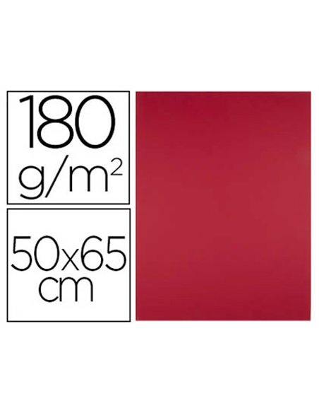 Papier cartonne liderpapel 50x65cm 180gr coloris rouge noel paquet 25 feuilles.