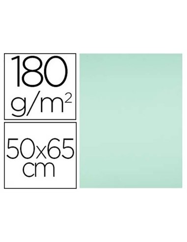 Papier cartonne liderpapel 50x65cm 180gr coloris vert paquet 25 feuilles.