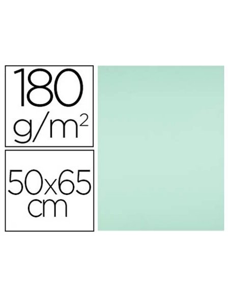 Papier cartonne liderpapel 50x65cm 180gr coloris vert paquet 25 feuilles.