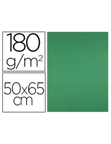 Papier cartonne liderpapel 50x65cm 180gr coloris vert noel paquet 25 feuilles.