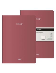 Cahiers Dohe en carton coloré - 300 g/m² - Couverture imprimée - Coins et dos arrondis - 40 feuilles unies - Papier blanc cassé 